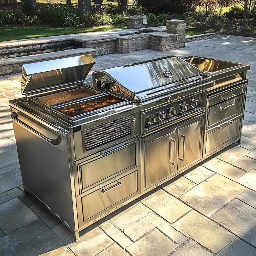 Stainless Steel Grill Island