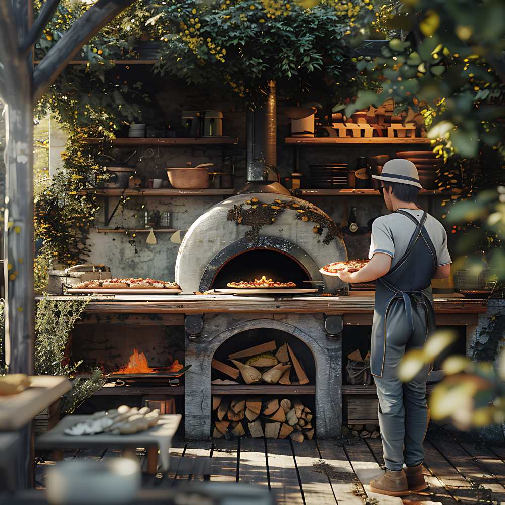Wood-Fired Outdoor Pizza Oven